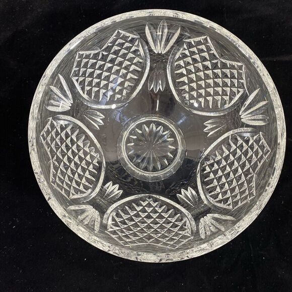 WATERFORD CRYSTAL WEDDING HEIRLOOM 8" FOOTED BOWL HEARTS & DIAMONDS IRELAND - Picture 4 of 10